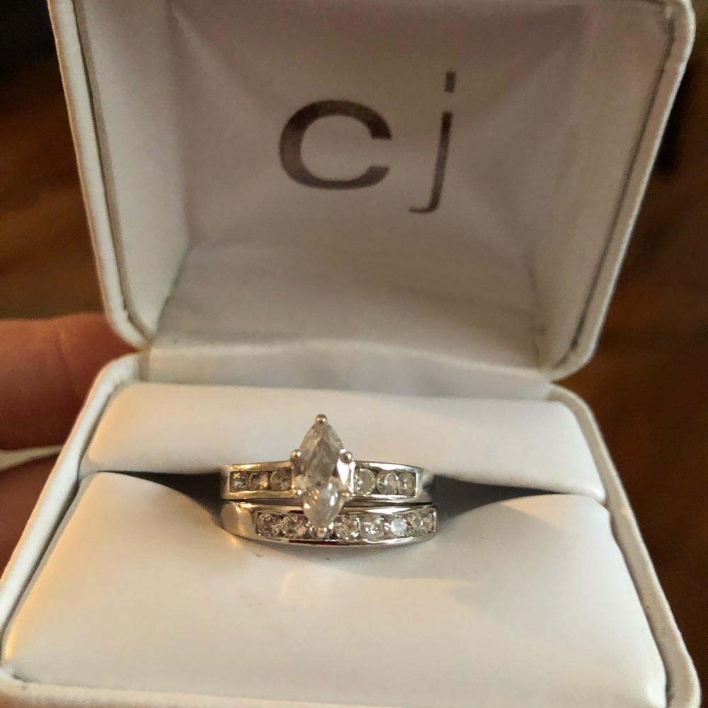 Sterling Silver wedding ring set
